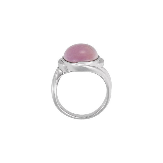 Ring > Top > Quartz > Pearl & White > of > Mother > Dyed > Pink