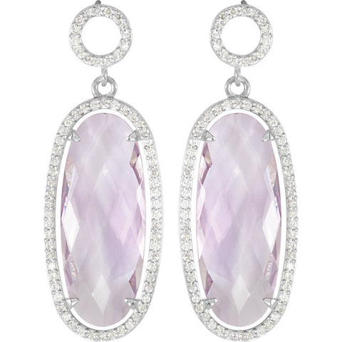 Earrings > Diamond > CTW > 7/Quartz & 7 > France > De > Rose