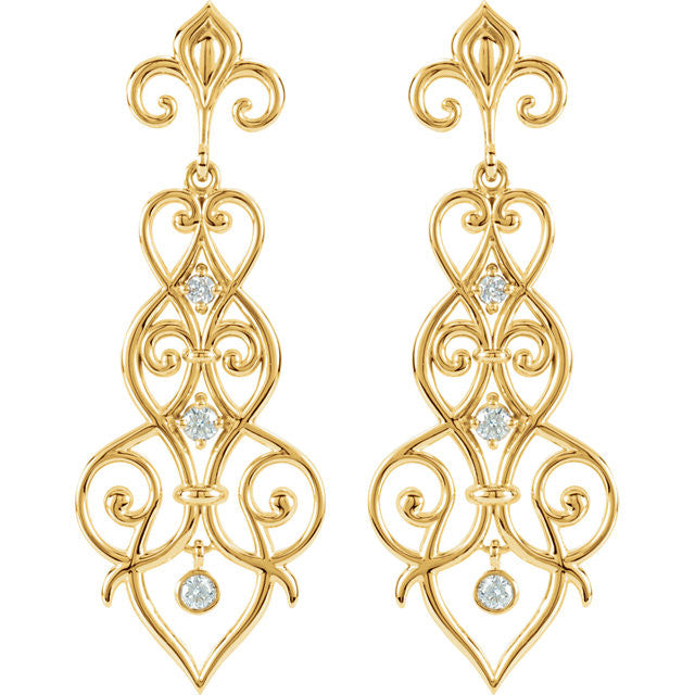 Earrings > Dangle > Decorative > Diamond > 1/3 CTW