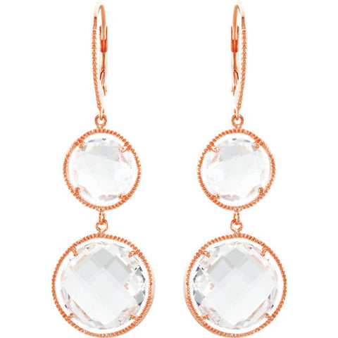 Earrings > Back > Lever > Quartz > Clear