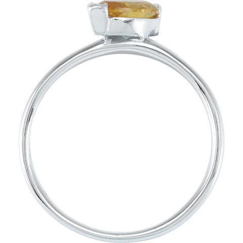 Ring > CZ > Colored > Citrine > Stackable
