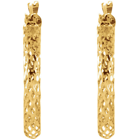 Earrings > Hoop > Cut > Diamond > Pierced