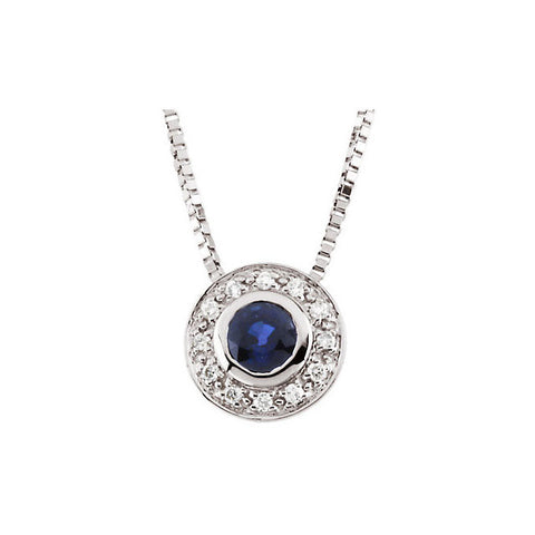 Necklace > Sapphire & Diamond > Genuine