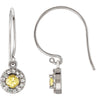 Earrings > Dangle > Sapphire > Halo-Styled