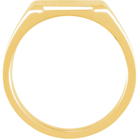 Ring > Signet > Solid > Men's