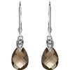 Earrings > Diamond > .025 CTW > & > Quartz > Smoky