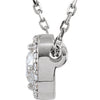 Necklace > 16" > Halo-Styled > Diamond > 1/4 CTW