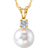 Necklace > Pearl & Diamond > Cultured > Akoya