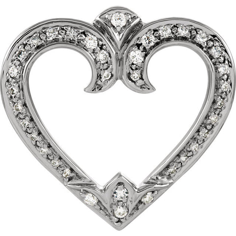 Slide > Pendant > Heart > Diamond > 1/4 CTW