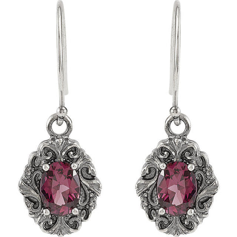 > Earrings > Garnet > Rhodolite > Style > Victorian