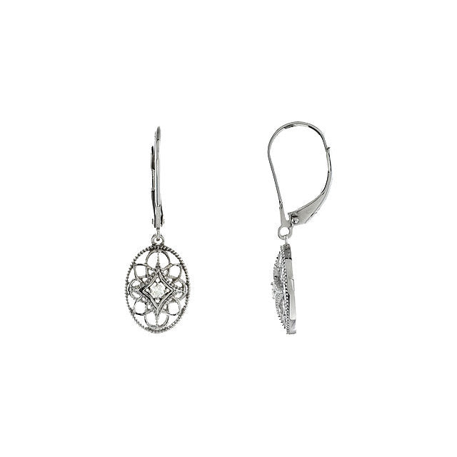 Earrings > Back > Lever > Diamond > .06 CTW