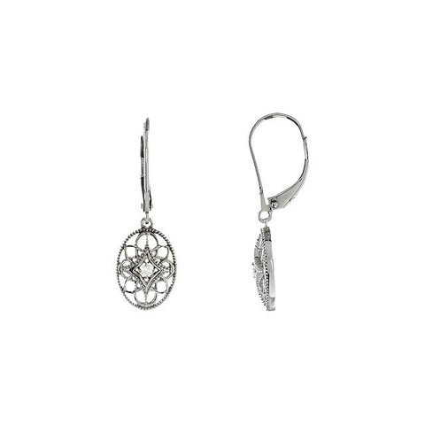 Earrings > Back > Lever > Diamond > .06 CTW
