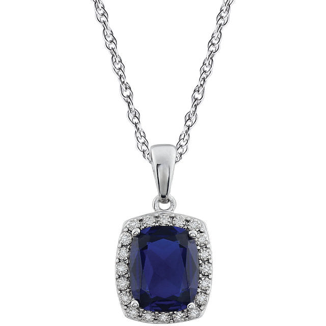 Necklace > Diamond > .05 CTW > & > Amethyst