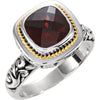 Ring > Garnet > Brazilian > Cushion > 10mm