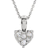 Necklace > Heart > 18" > Diamond > 1/8 CTW