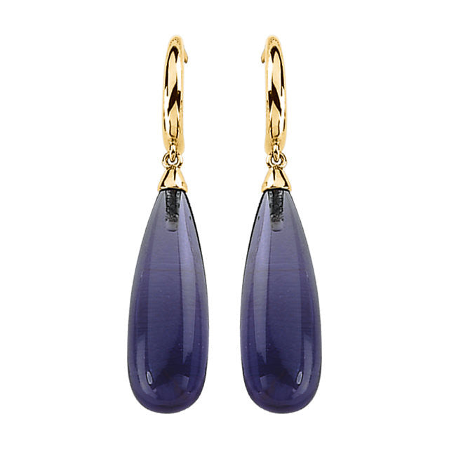 Earrings > Briolette > Amethyst