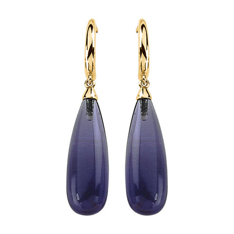 Earrings > Briolette > Amethyst