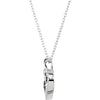 Necklace > 18" > Heart > Diamond > Black & White > 1/6 CTW