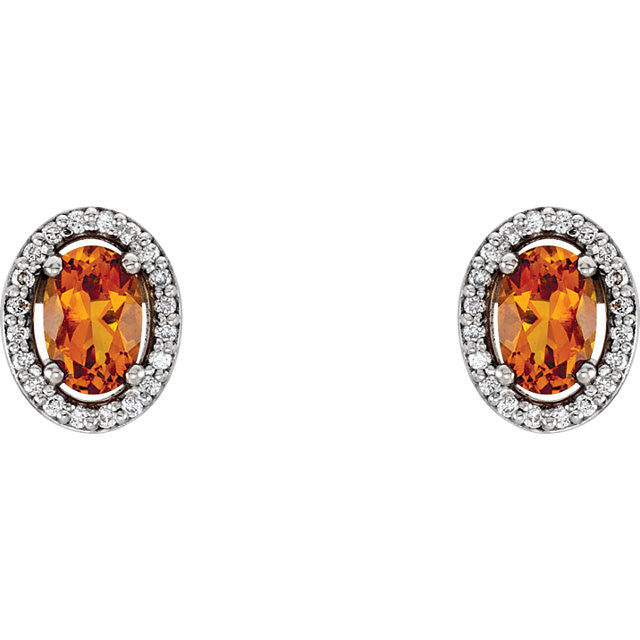 Earrings > Diamond > CTW > 1/Citrine & 1