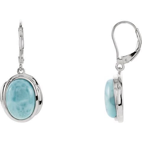 Earrings > Back > Lever > Larimar