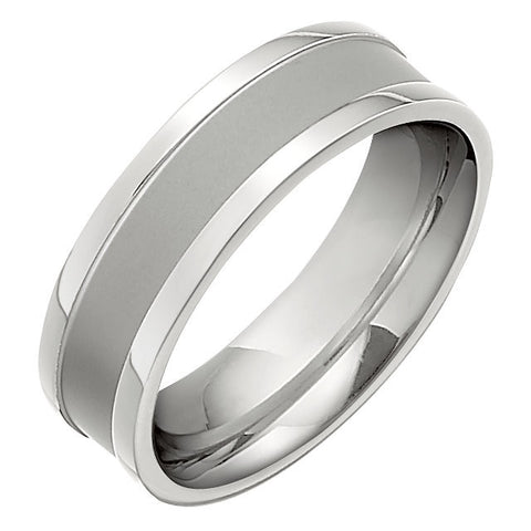 10 > Fiber > Carbon > Gray > with > Band > Recessed > Flat > 7mm