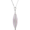 Necklace > 18" > Quartz > Rose > Cushion > Antique