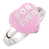 Ring > Shaped > Heart > You" > Heart > "I > Enamel > Yellow