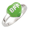 Ring > Shaped > Heart > You" > Heart > "I > Enamel > Yellow