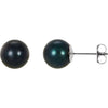 Earrings > Pearl > Cultured > Akoya > Black > 7mm