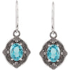 Earrings > Topaz > Blue > Swiss > Style > Victorian