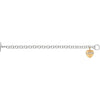 Bracelet > 7.5" > on > Charm > Heart > "Love" > Diamond > .01 CTW