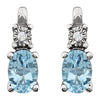 Earrings > Accented > Diamond > .02 CTW > & > Sapphire > Pink > Created