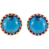 Earrings > Chyrosoprase > Round > 10mm