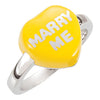 Ring > Shaped > Heart > You" > Heart > "I > Enamel > Yellow