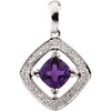 Pendant > Diamond > CTW > 1/Amethyst & 1
