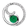 Pendant > Diamond & Emerald > 1/4 CTW