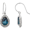Earrings > Dangle > Sculptural-Design > Topaz > Blue > London