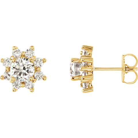 Earrings > Cluster > Diamond > 3/4 CTW > 1