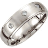 Band > Grooved > Finished > Satin > Diamond > 1/10 CTW > 7mm