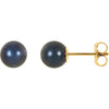Earrings > Pearl > Cultured > Akoya > Black > 7mm