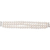 Bracelet > 7.25" > Strand > Triple > Pearl > Cultured > Freshwater > 8-9mm