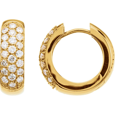 Earrings > Hoop > Diamond > 7/8 CTW