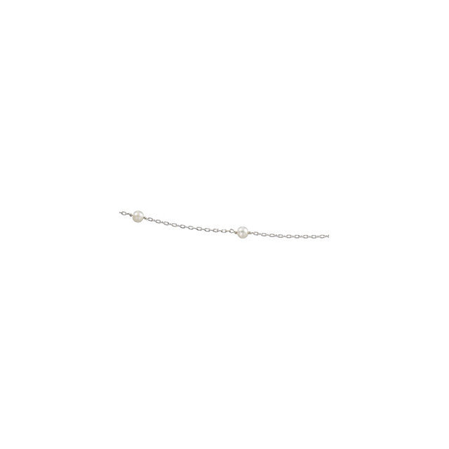 Necklace > 18" > Station > Pearl > Cultured > Freshwater > 4-4.5mm