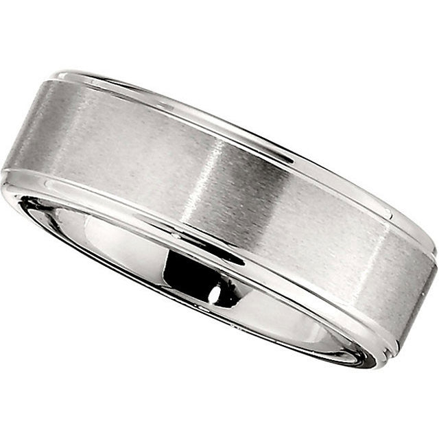 .5 > Finish & Ridges > Satin > with > Band > Ridged > 8mm