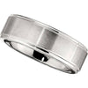 .5 > Finish & Ridges > Satin > with > Band > Ridged > 8mm