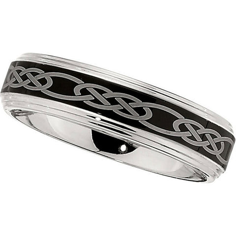 Pattern > Knot > Celtic > Laser > Black > with > Band > 6mm