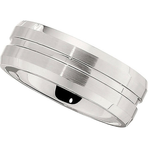 Finish & Grooves > Satin > with > Band > 8mm
