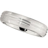 Finish & Grooves > Satin > with > Band > Domed > Slightly > 6mm