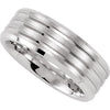 Finish & Grooves > Satin > with > Band > Beveled > 6mm