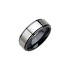 Inlay > Tungsten > with > Band > Ridged > 8mm > Couture™